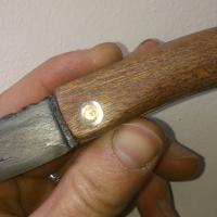 Pliant lame san maï Cable-XC120, manche acajou, 150 euros