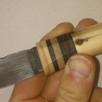 Fixe feuilleté 30 couches, manche frêne, cuir, if, 